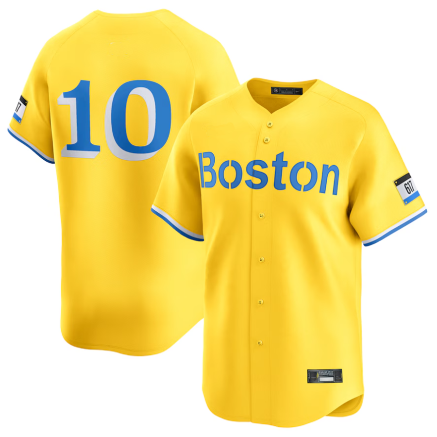 #10 Trevor Story Player B.Red Sox Gold City Connect Limited Baseball Jerseys