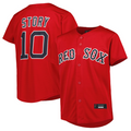Custom #10 Red BOS Baseball Shirt Top