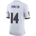 B.Ravens #14 Kyle Hamilton Player White Game Jerseys American Stitched Football Jerseys