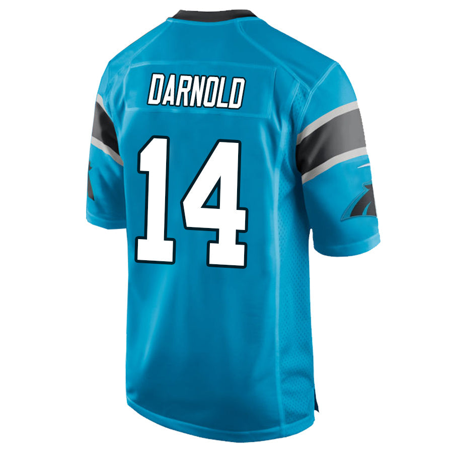 Custom #14 Blue CAR Football Shirt Top