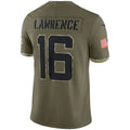 Custom #16 Olive JAX Football Shirt Top