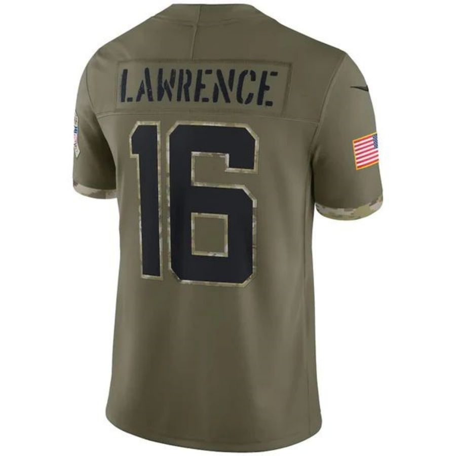Custom #16 Olive JAX Football Shirt Top