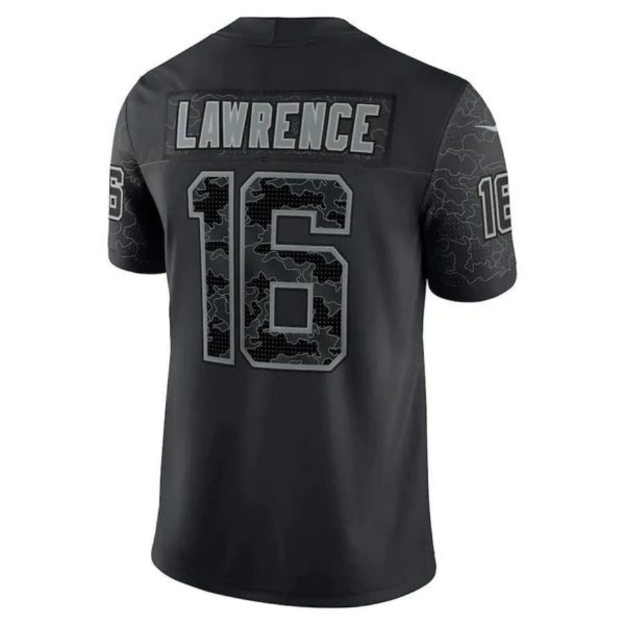 Custom #16 Black JAX Football Shirt Top