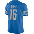 Custom #16 Blue DET Football Shirt Top