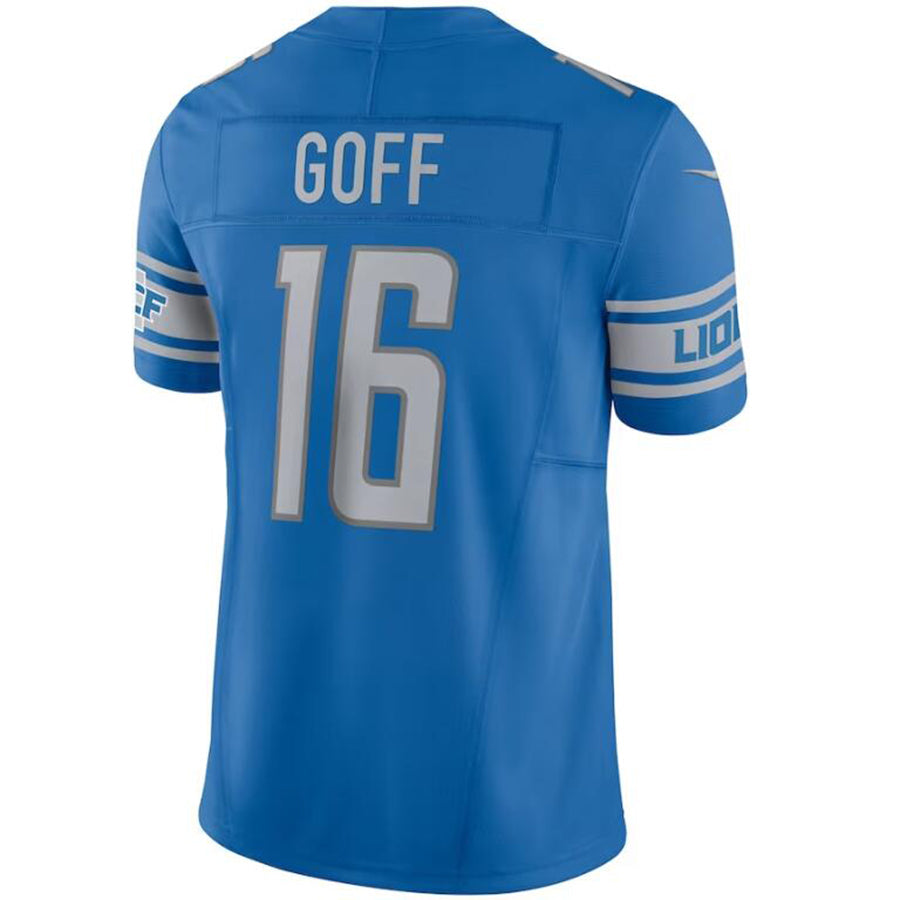 Custom #16 Blue DET Football Shirt Top