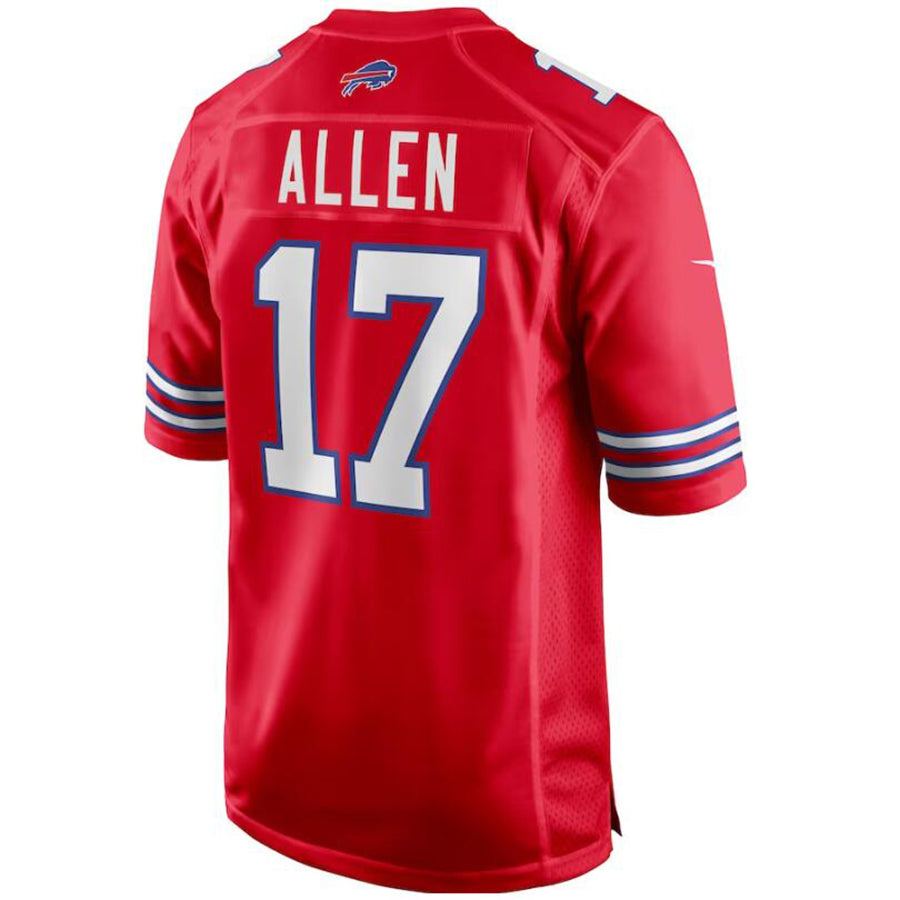 Custom #17 Red BUF Football Shirt Top