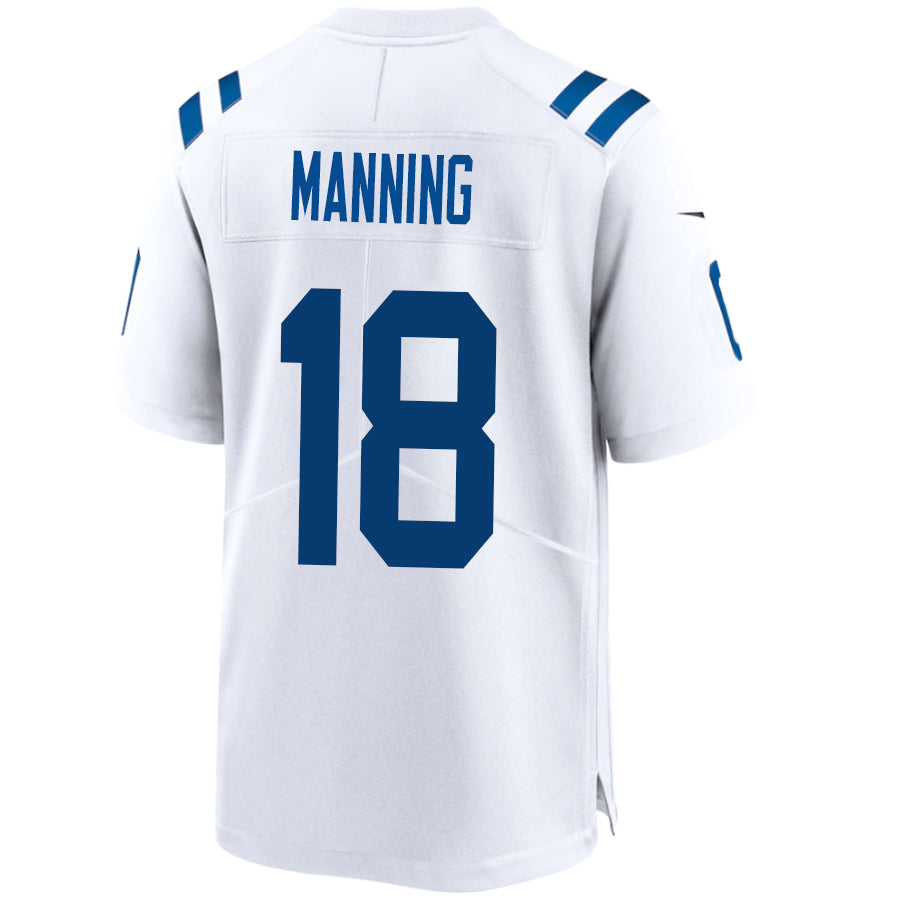 Custom #18 White IND Football Shirt Top