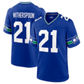 #21 Devon Witherspoon Player S.Seahawks Royal Throwback Game Limited Edition Football Jerseys