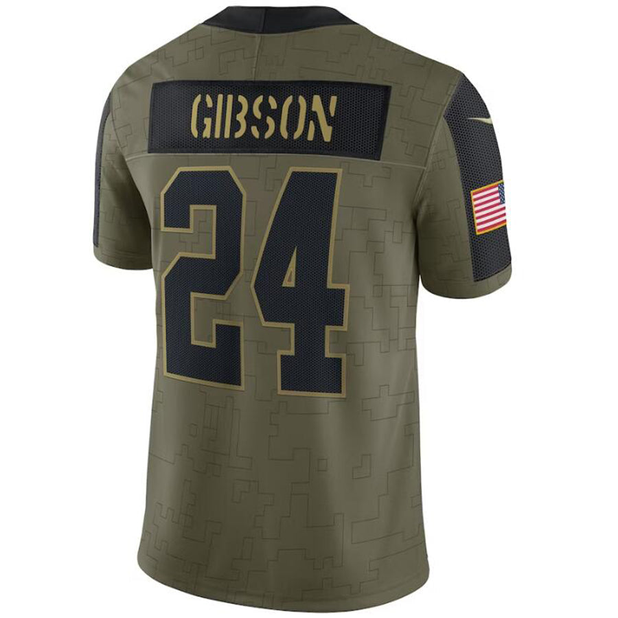 Custom #24 Olive 2021 WAS Football Shirt Top
