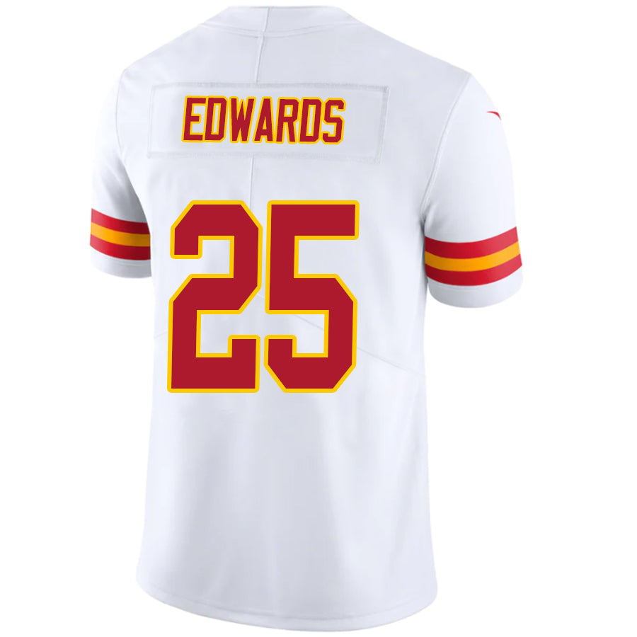 Custom #25 White KC Football Shirt Top