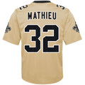 Custom #32 Gold NO Football Shirt Top