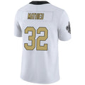 Custom #32 White NO Football Shirt Top