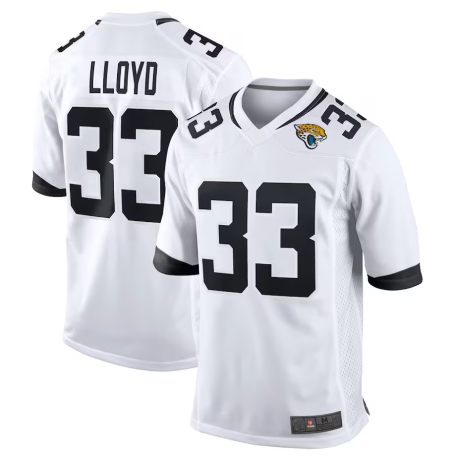Custom #33 White JAX Football Shirt Top