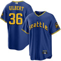 #36 Logan Gilbert Player S.Mariners City Connect Baseball Jerseys