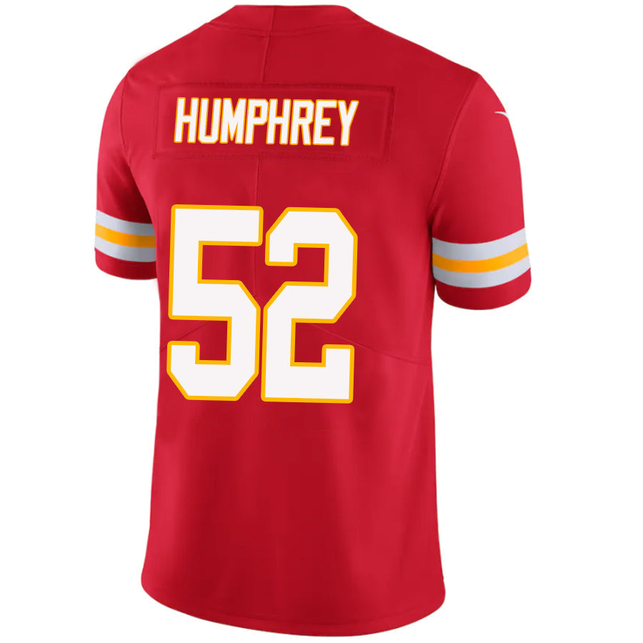 Custom #52 Red KC Football Shirt Top