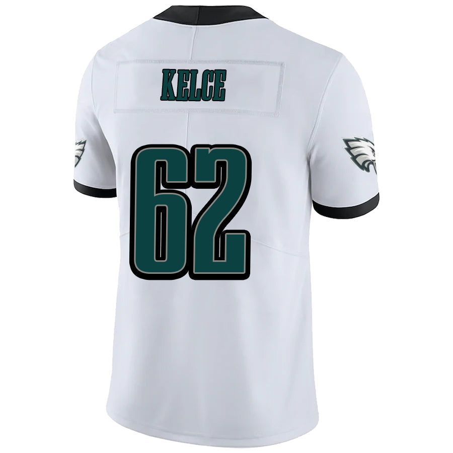 Custom #62 White PHI Football Shirt Top