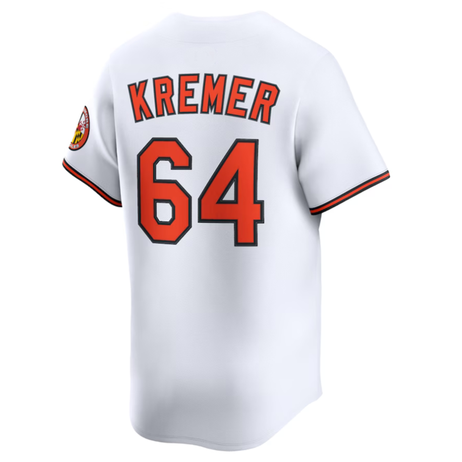 Custom #64 White BAL Baseball Shirt Top