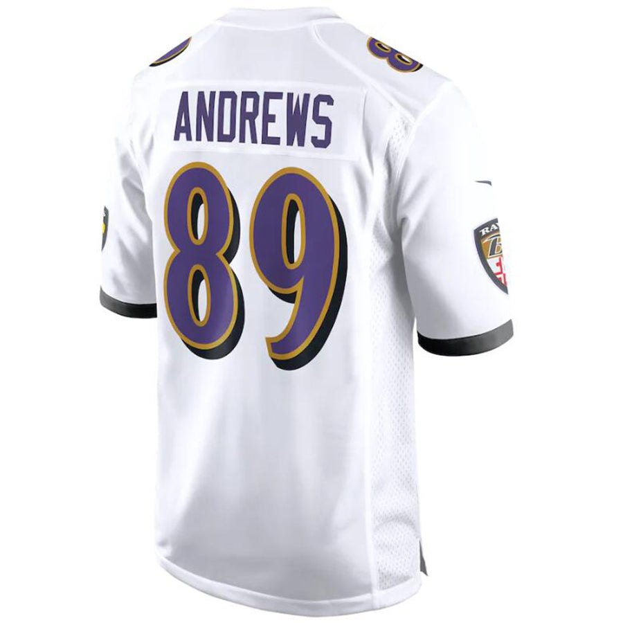 Custom #89 White BAL Football Shirt Top