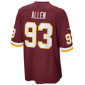 Custom #93 Burgundy WAS Football Shirt Top