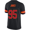 Custom #95 Black KC Football Shirt Top