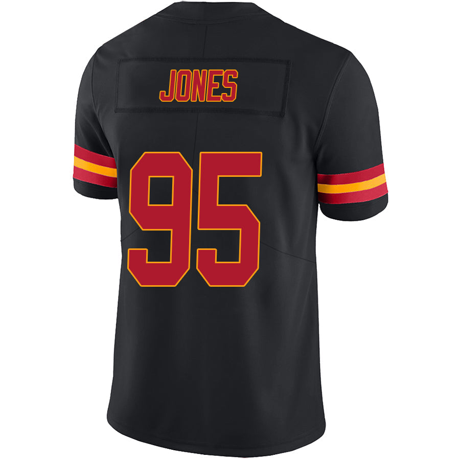 Custom #95 Black KC Football Shirt Top