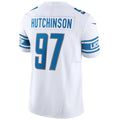 Custom #97 White DET Football Shirt Top