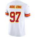 Custom #97 White KC Football Shirt Top