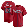 Custom #13 Red ATL Baseball Shirt Top
