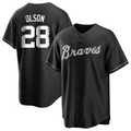 Custom #28 Navy ATL Baseball Shirt Top