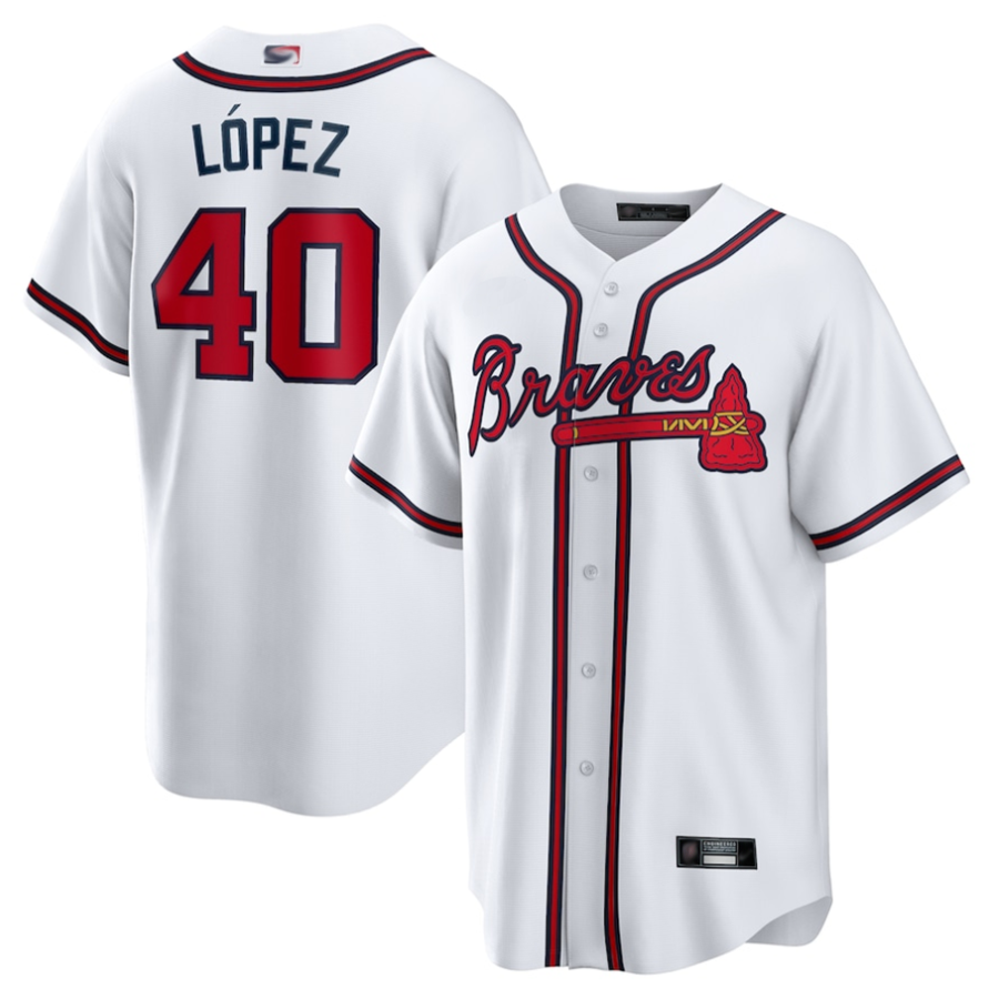 Custom #40 White ATL Baseball Shirt Top