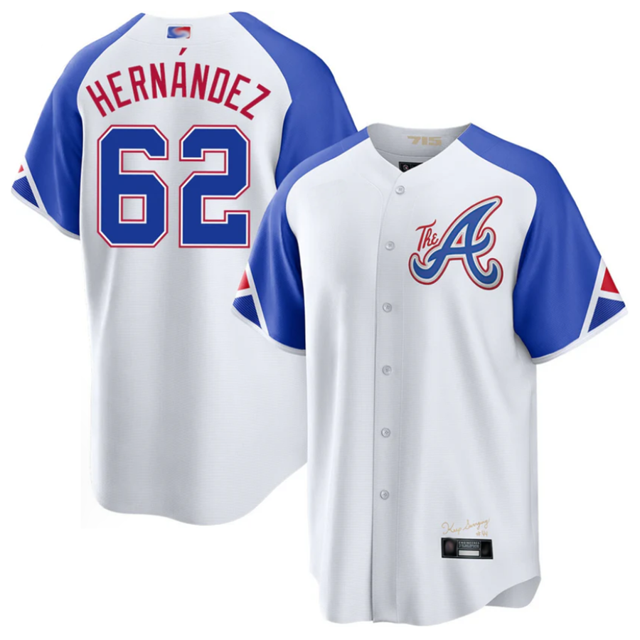 Custom #62 City Connect ATL Baseball Shirt Top