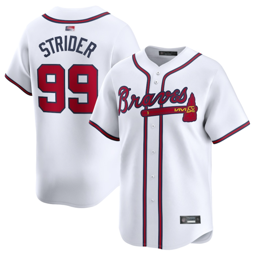 Custom #99 White ATL Baseball Shirt Top