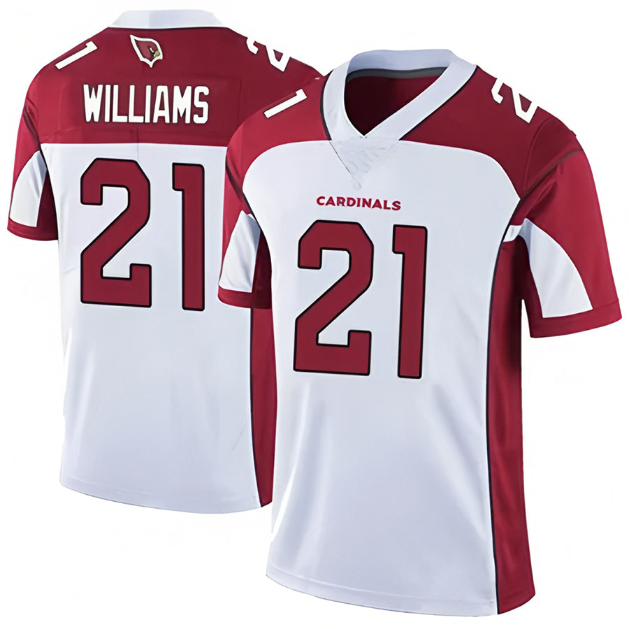 Custom #21 White ARI Football Shirt Top