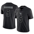 A.Cardinals #5 Baron Browning Player Black RFLCTV Limited Football Jerseys