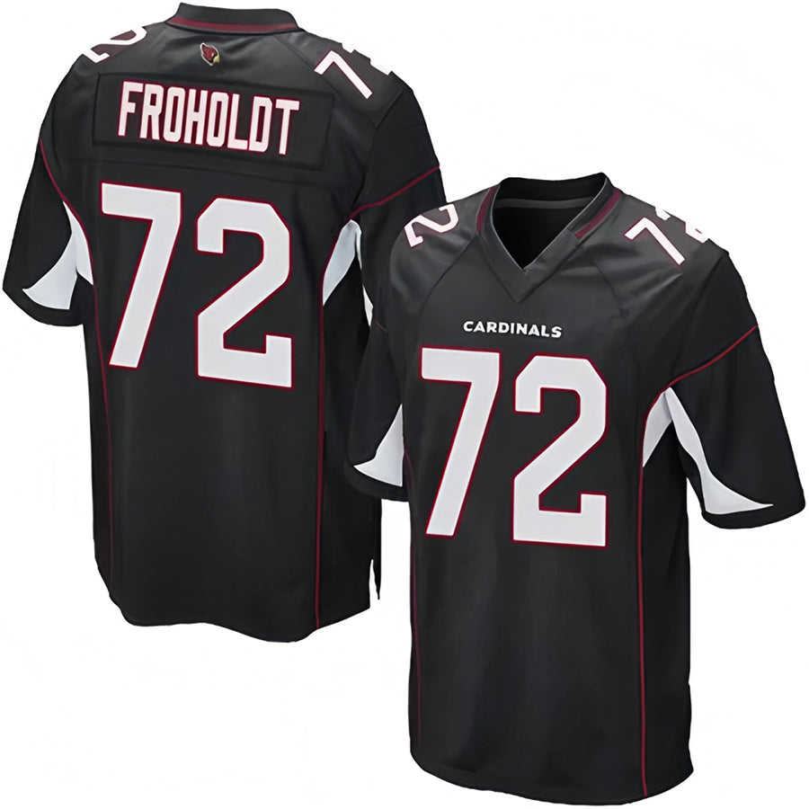 Custom #72 Black ARI Football Shirt Top