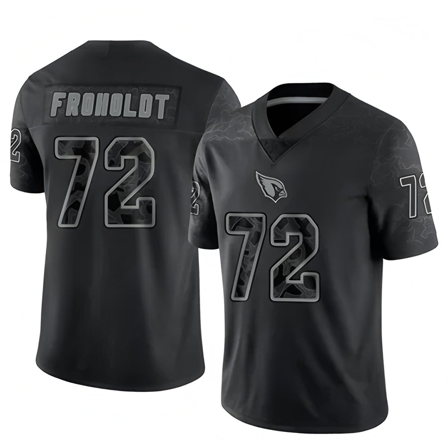 Custom #72 Black ARI Football Shirt Top