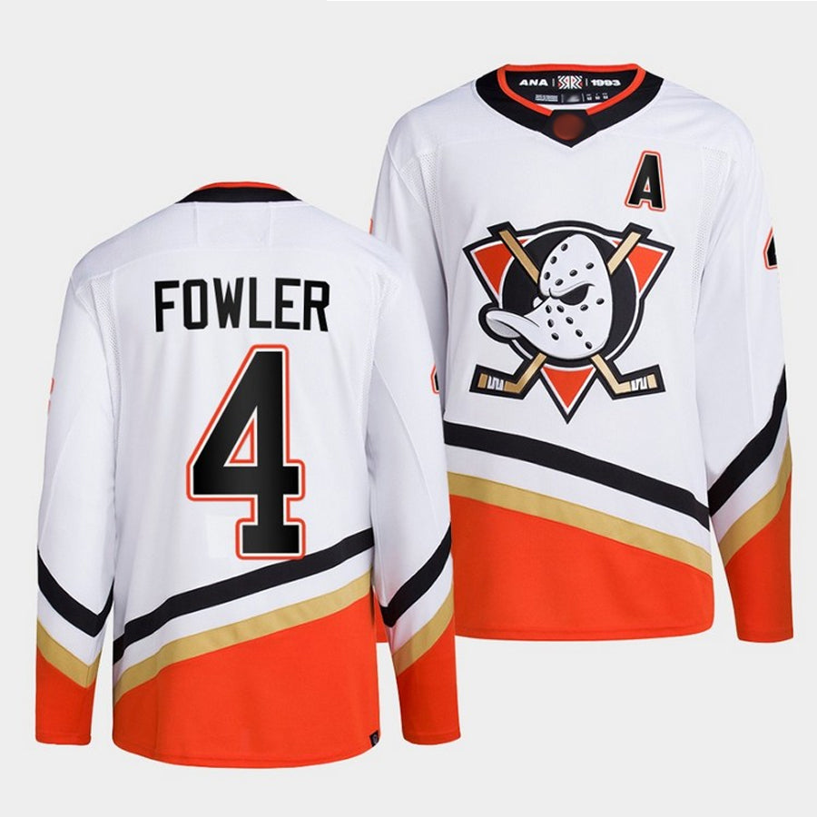 Custom #4 White Retro ANA Hockey Shirt Top
