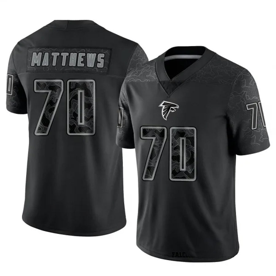 Custom #70 Black ATL Football Shirt Top