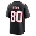 Custom #80 Black Throwback ATL Football Shirt Top