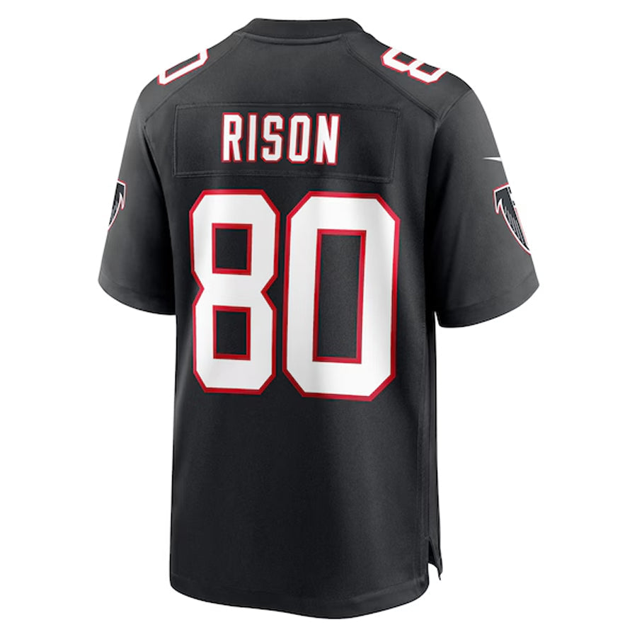 Custom #80 Black Throwback ATL Football Shirt Top
