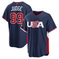 Aaron Judge USA Baseball 2026 World Baseball Classic Road Stadium Jersey - Navy