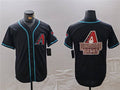 A.Diamondbacks Black Team Big Logo Cool Base Stitched Baseball Jerseys Player Jersey