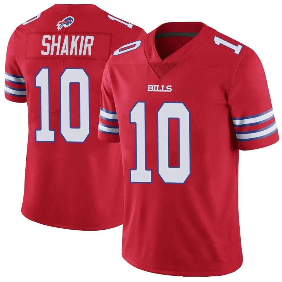 Custom #10 Red BUF Football Shirt Top