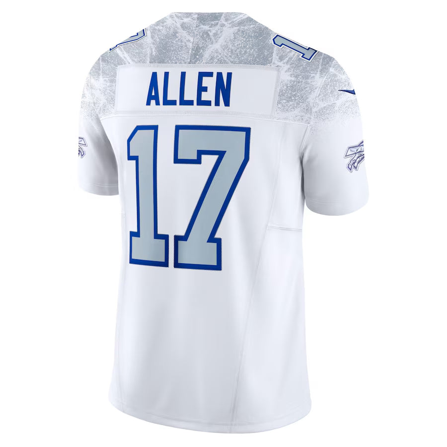 Custom #17 White BUF Football Shirt Top