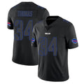 B.Bills #34 Thurman Thomas Player Limited Black Impact Football Jerseys