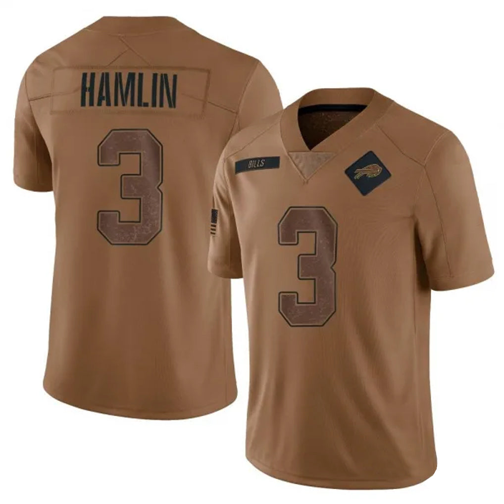 Custom #3 Brown BUF Football Shirt Top
