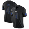 Custom #4 Black BUF Football Shirt Top