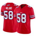 B.Bills #58 Matt Milano Player Vapor F.U.S.E. Limited Red Football Jerseys