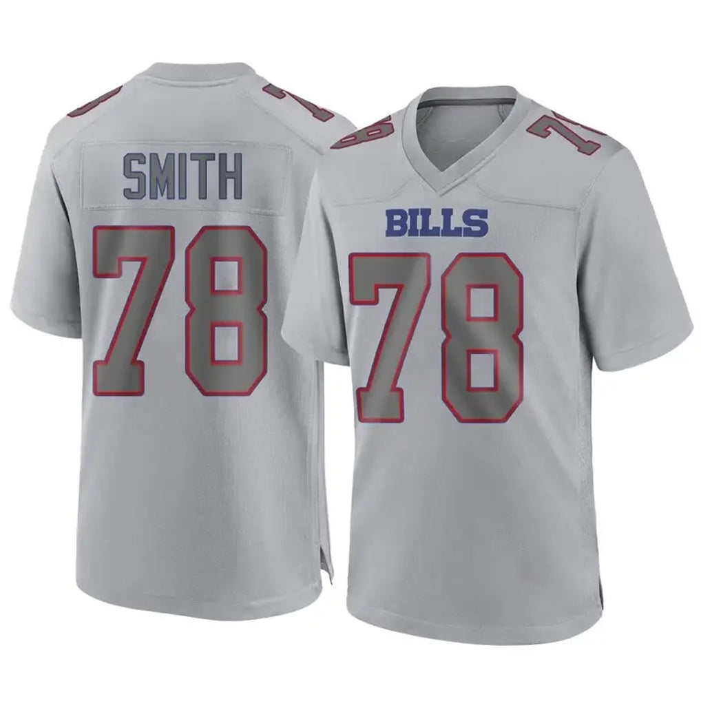 Custom #78 Gray BUF Football Shirt Top