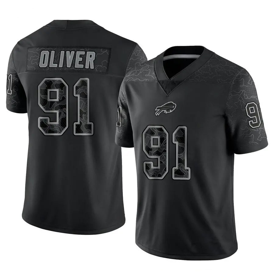 Custom #91 Black BUF Football Shirt Top